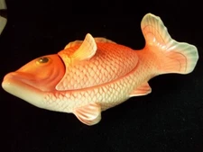 Fitz and Floyd Collectible Fish Figural with Lid RARE