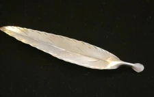 Vintage Stuart Nye Sterling Silver Brooch Pin Feather