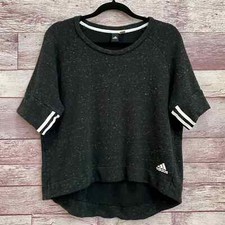 Adidas Textured Short Sleeve Sweatshirt 'S2S' Top - Size M SEE MEASUREMENTS