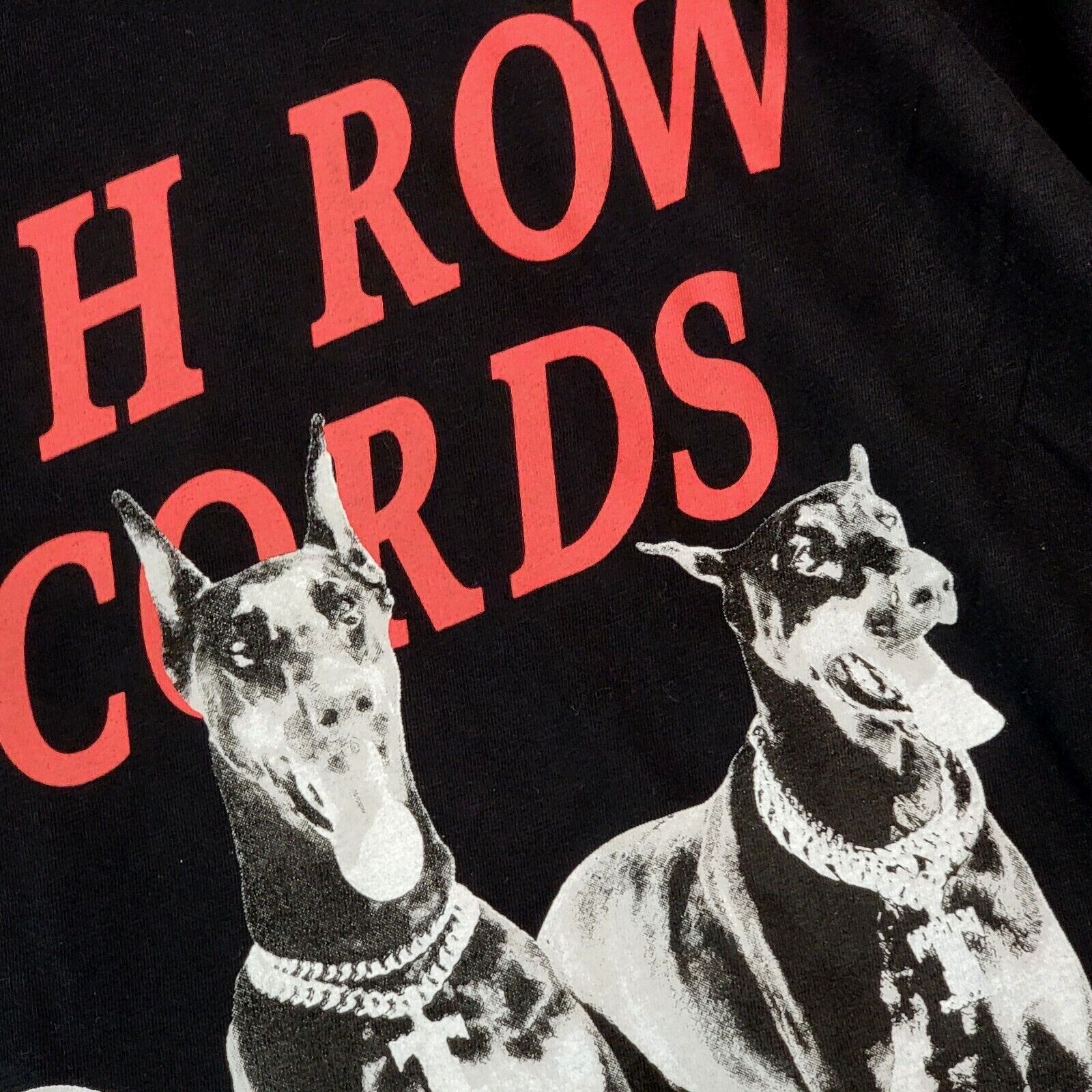 FILA Camicia DEATH ROW RECORDS ADULT SMALL BLACK RAP Hip Hop Suge Knight DRE Snoop Nuova con etichette