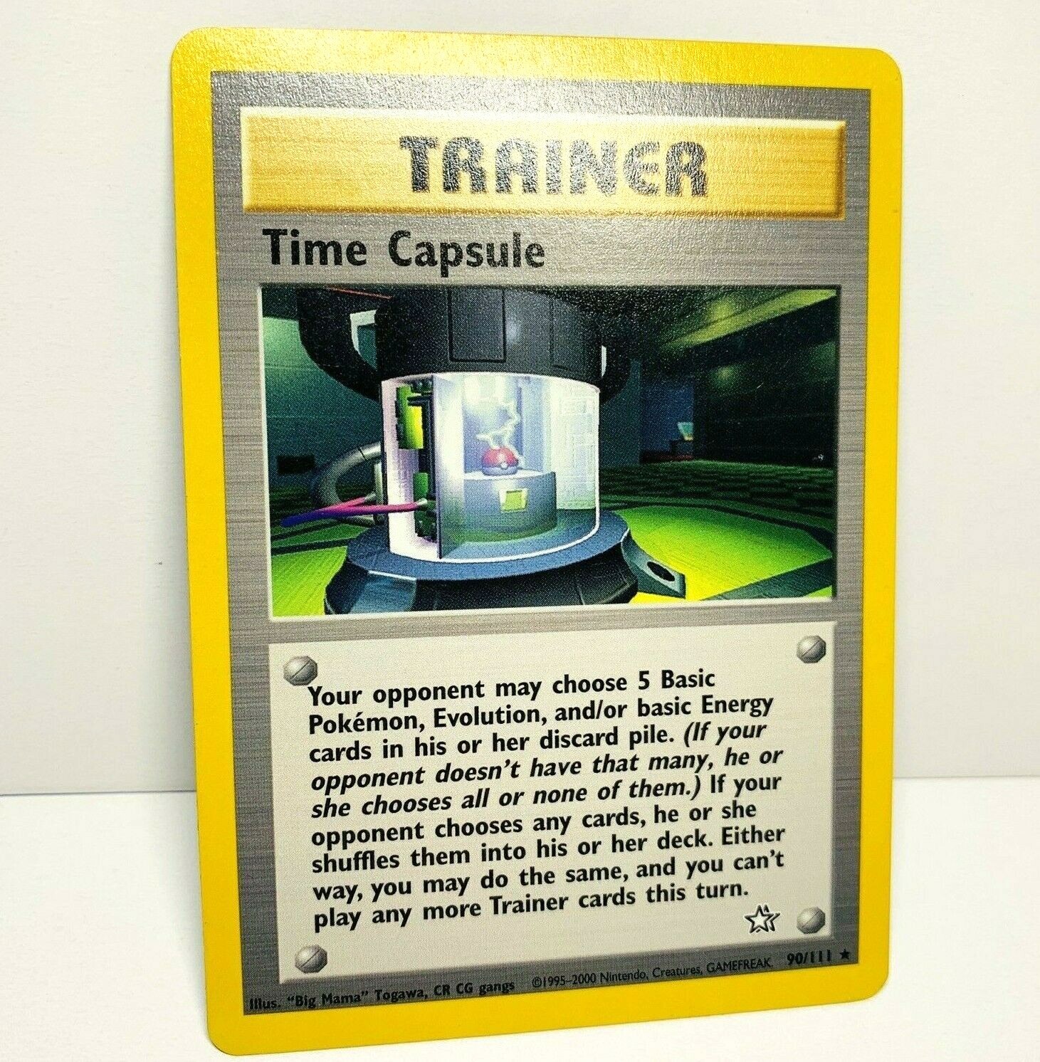 Time Capsule Trainer 90/111 Neo Genesis Pokemon Card NON-HOLO RARE WOTC