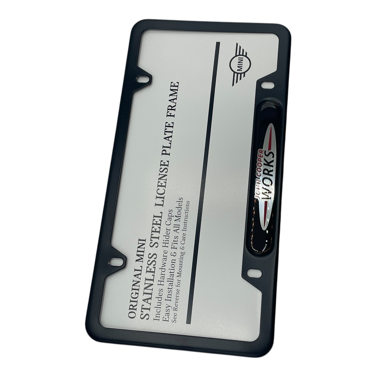 Genuine MINI John Cooper Works Logo License Plate Frame JCW R53