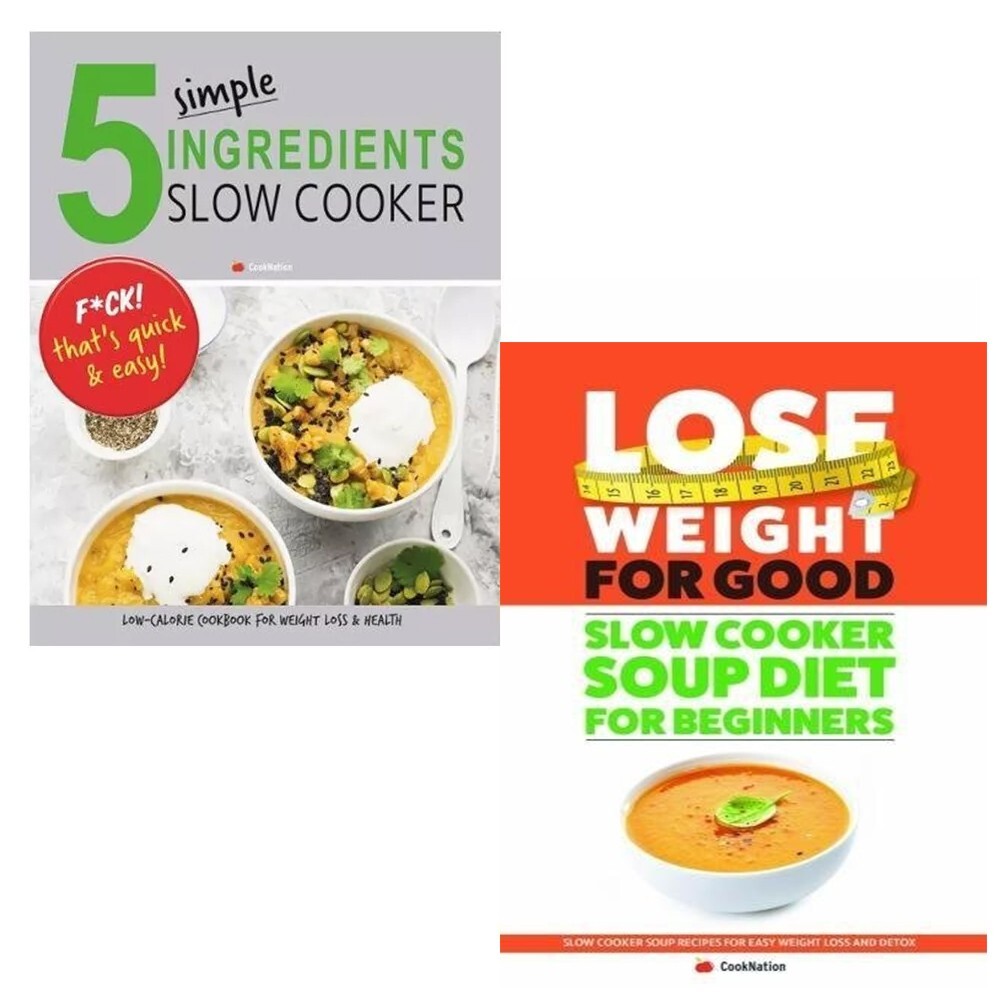 5 Simple Ingredients Slow Cooker by Iota, Slow Cooker Diet 2 Books Set
