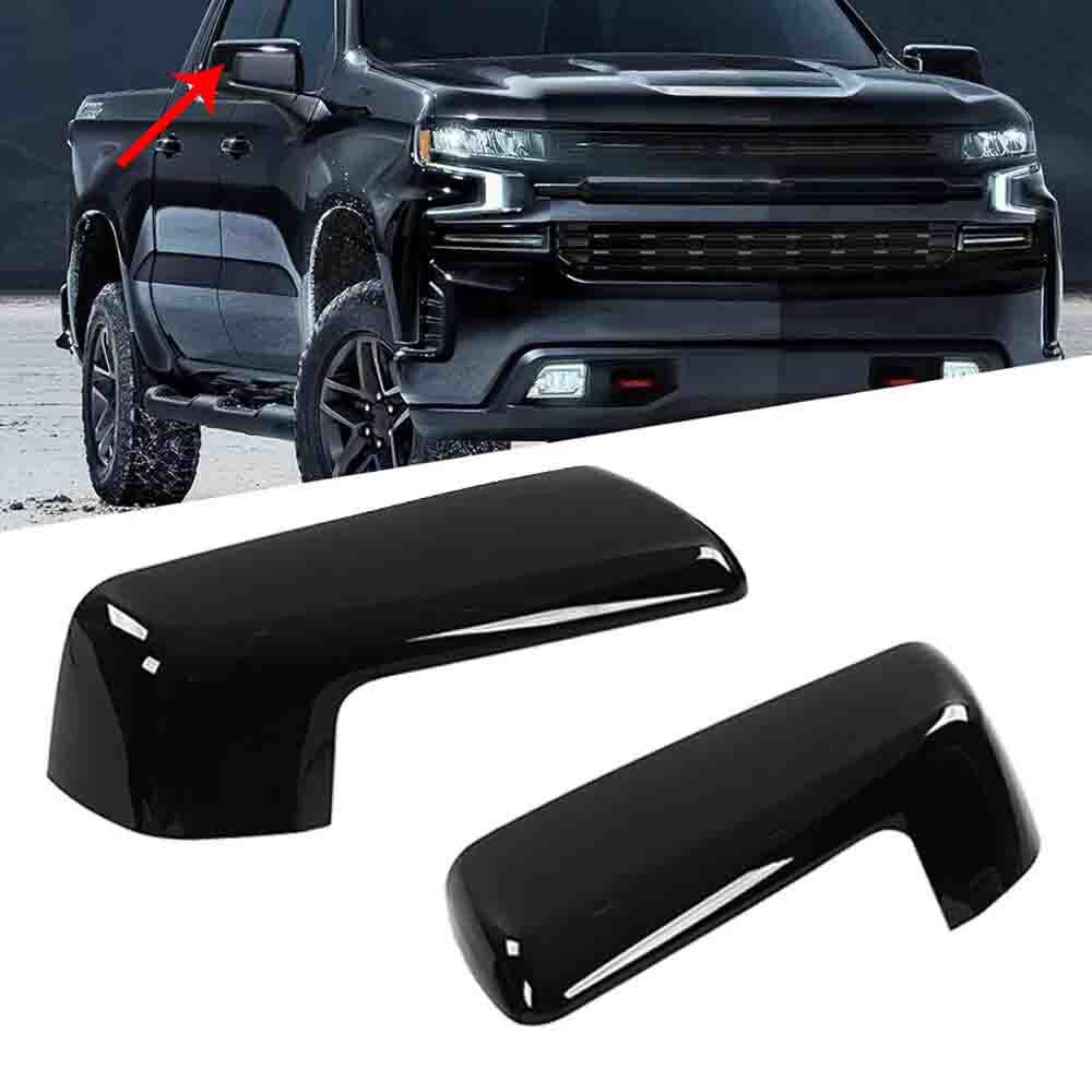 For Chevy Silverado/for Sierra 1500 2019-2025 Side Mirror Cover Cap Gloss Black