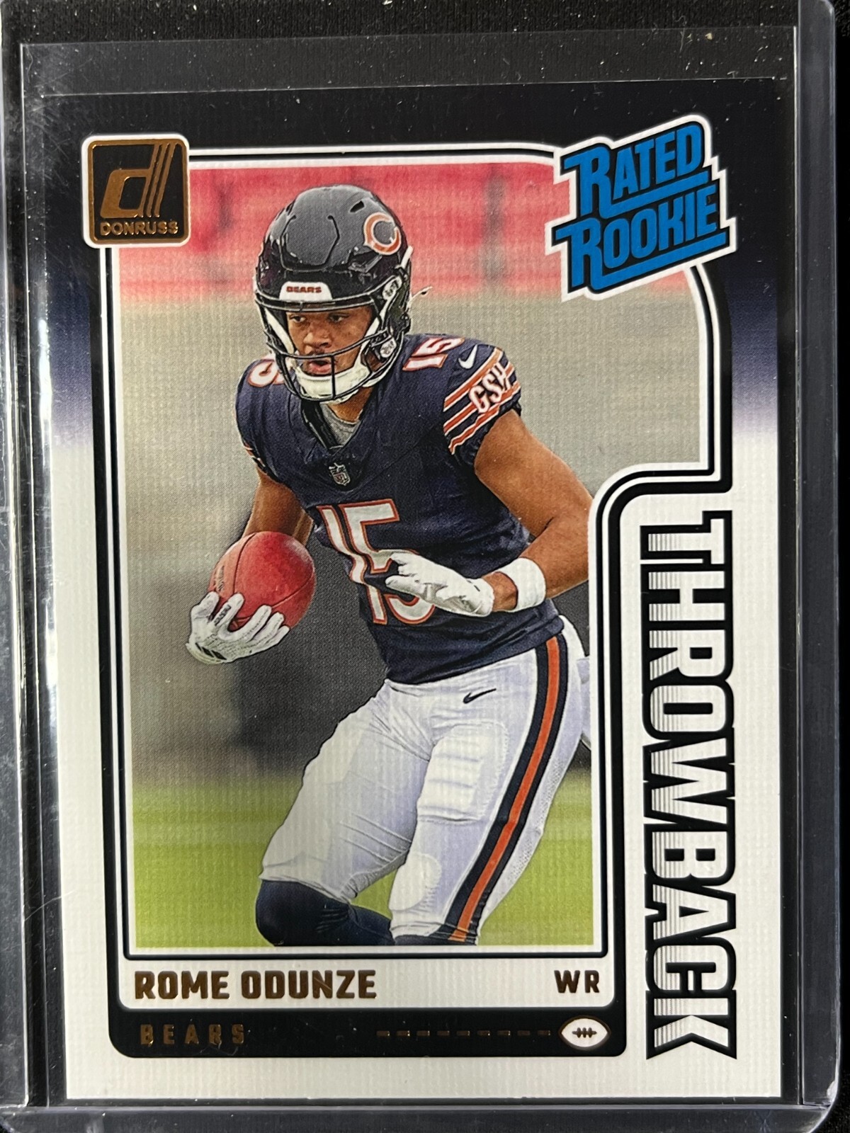 2024 Panini Donruss Throwback Rated Rookie Rome Odunze #4 Chicago Bears