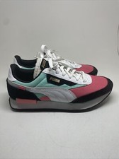 PUMA Future Rider Spring JR Shoes Youth 7C Black/Pink/Teal 381962-01