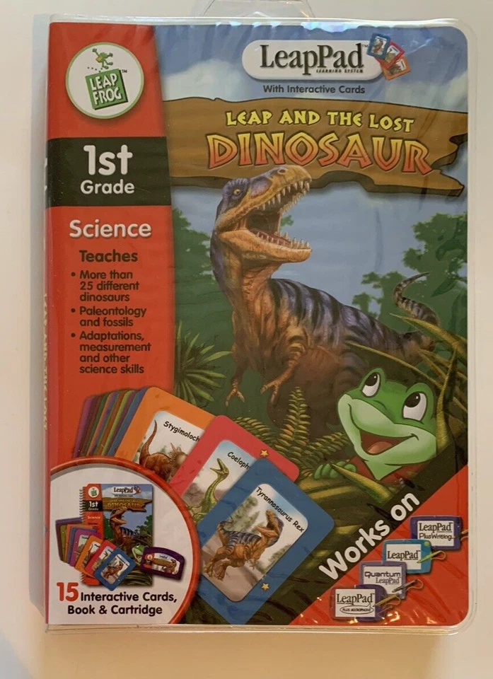 Leapfrog LeapPad Leap And The Lost DINOSAUR 1st Grade SCIENCE Book Cartridge New - Image 3 of 4