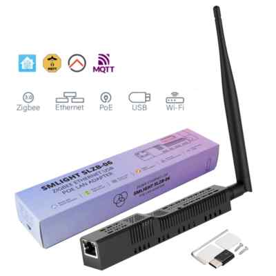 3.0 to Ethernet SMLIGHT SLZB-06 USB,and WiFi gateway coordinator with PoE, works