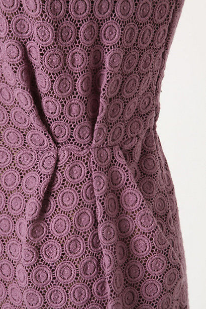 anthropologie purple lace dress RIXO Simone Lace Collar V-Neck Midi Dress