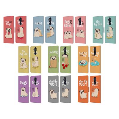 HEAD CASE DESIGNS PIPER THE PUG LEATHER BOOK WALLET CASE COVER FOR NOKIA PHONES
