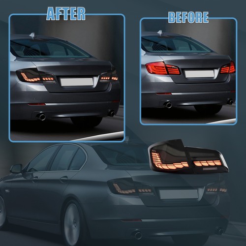 Luces traseras LED ahumadas para BMW Serie 5 F10 F18 2011-2016 con indicador secuencial - Imagen 2 de 9