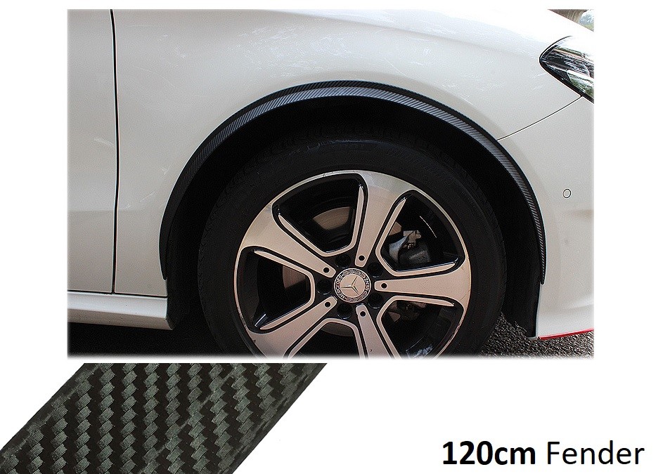 For 2x Wheel arch CARBON opt side skirts 120cm for Hyundai i20 PB PBT Tuning
