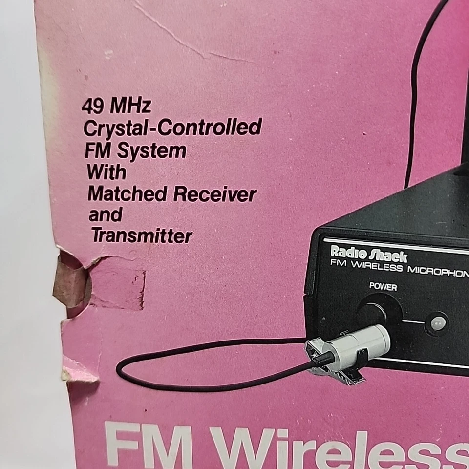 Radio Shack FM Wireless Microphone System 321221A Match Receiver Transmitter NOS - Image 2 of 4