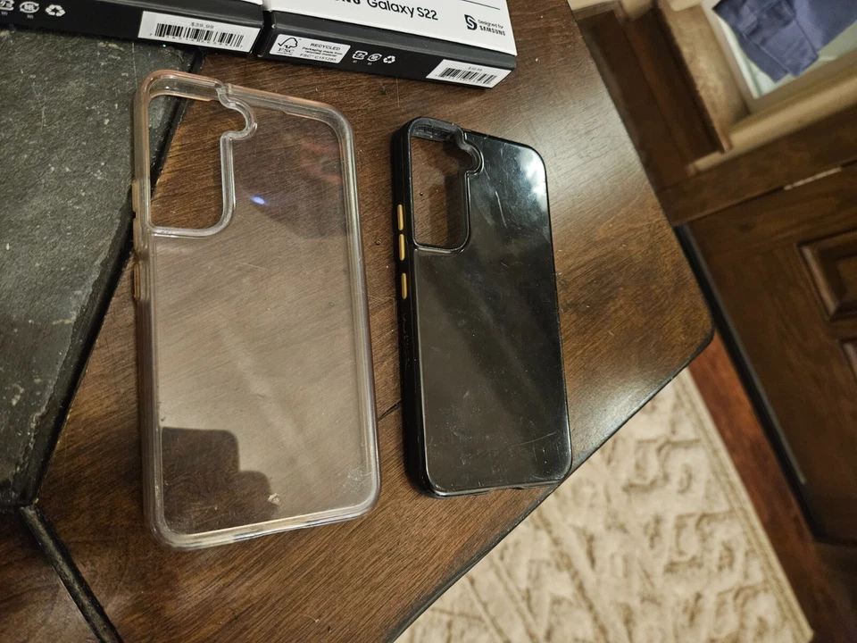 Samsung Galaxy S22 box and all accessories w/ Tech 21 cases and screen protector - Image 2 of 4