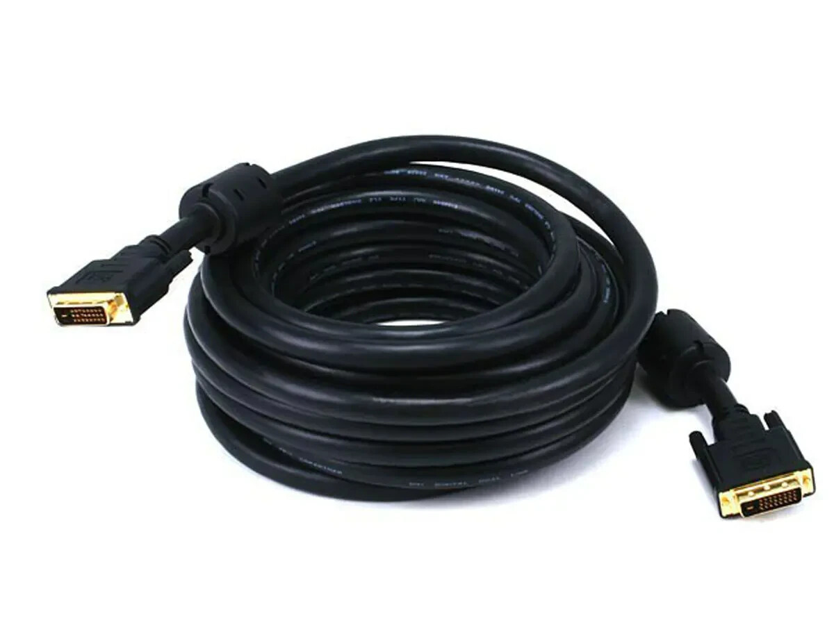 Monoprice 25ft 24AWG CL2 Standard HDMI&reg; to DVI Adapter Cable Black
