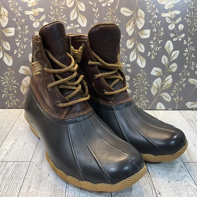 Sperry Leather/waterproof Rubber Thinsulate Ankle Boots 6.5M