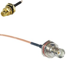 RG316 RP-SMA Female O-Ring to BNC FEMALE BIG BULKHEAD RF Cable Rapid-SHIP LOT