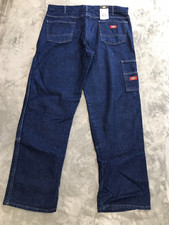 Dickies Double Knee Jeans Mens 38 X 32 Industrial Blue Denim Utility Work Pant