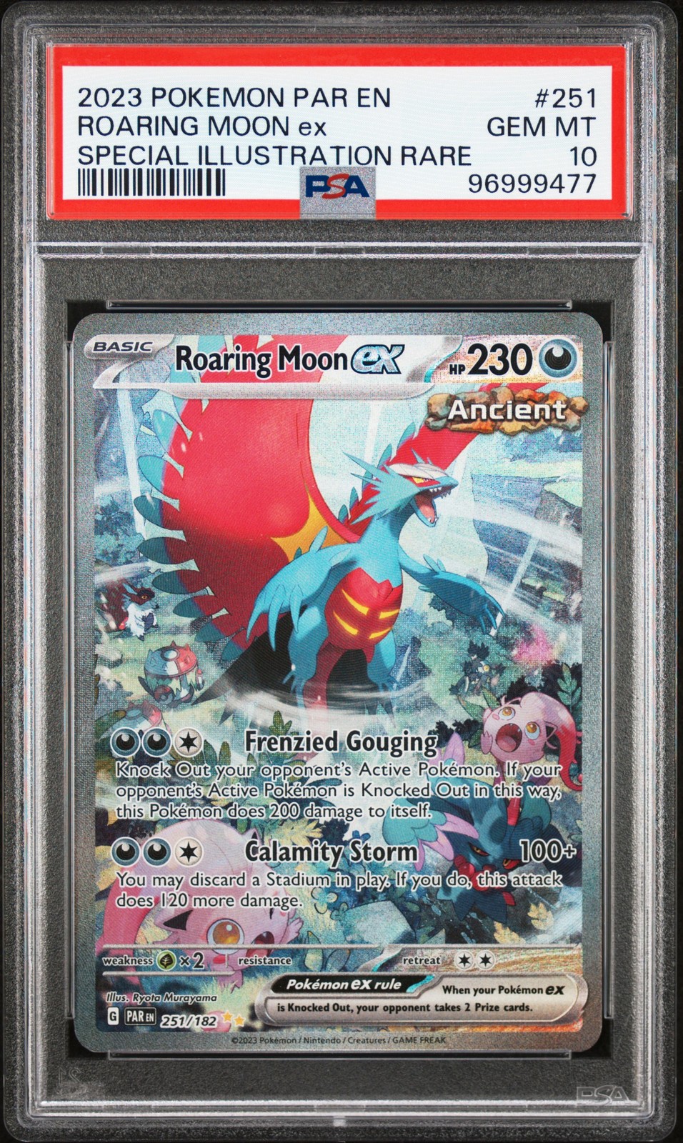 2023 POKEMON PAR EN-PARADOX RIFT #251 ROARING MOON EX PSA 10