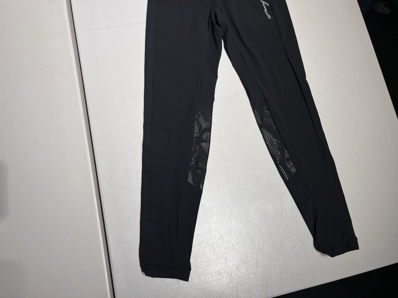 For Horses Breeches Womens Small Black Equestrian Tights Pants Nylon Italy 23x26