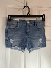 Rue21 Rue 21 Women 0 Mid Rise Cutoff Shortie Shorts Stretch Distressed Frayed