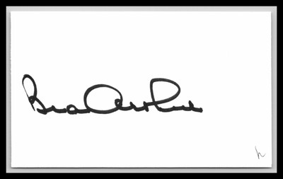 Beatrice Arthur  - Actress - 3x5 Card - Signed / Autograph (h)