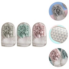 Assorted Color Durable Shower Gloves Bath Scrubber 3Pcs Exfoliating Shower Tool