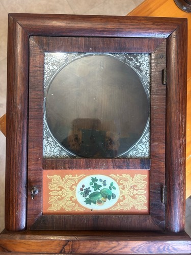 Cassa orologio vintage Ansonia Cottage con bellissima porta in vetro! Buone condizioni! - Foto 10 di 11
