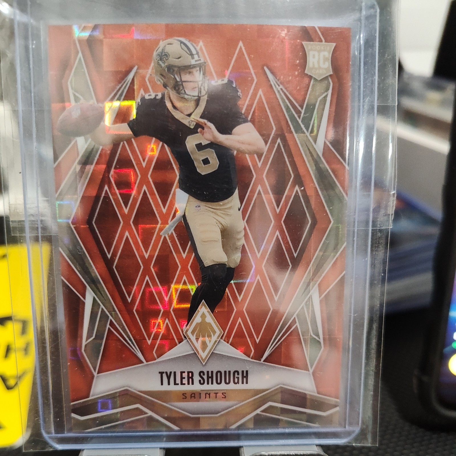 2025 Panini Phoenix Tyler Shough Orange Pandora /189 Saints Rookie #169 RC