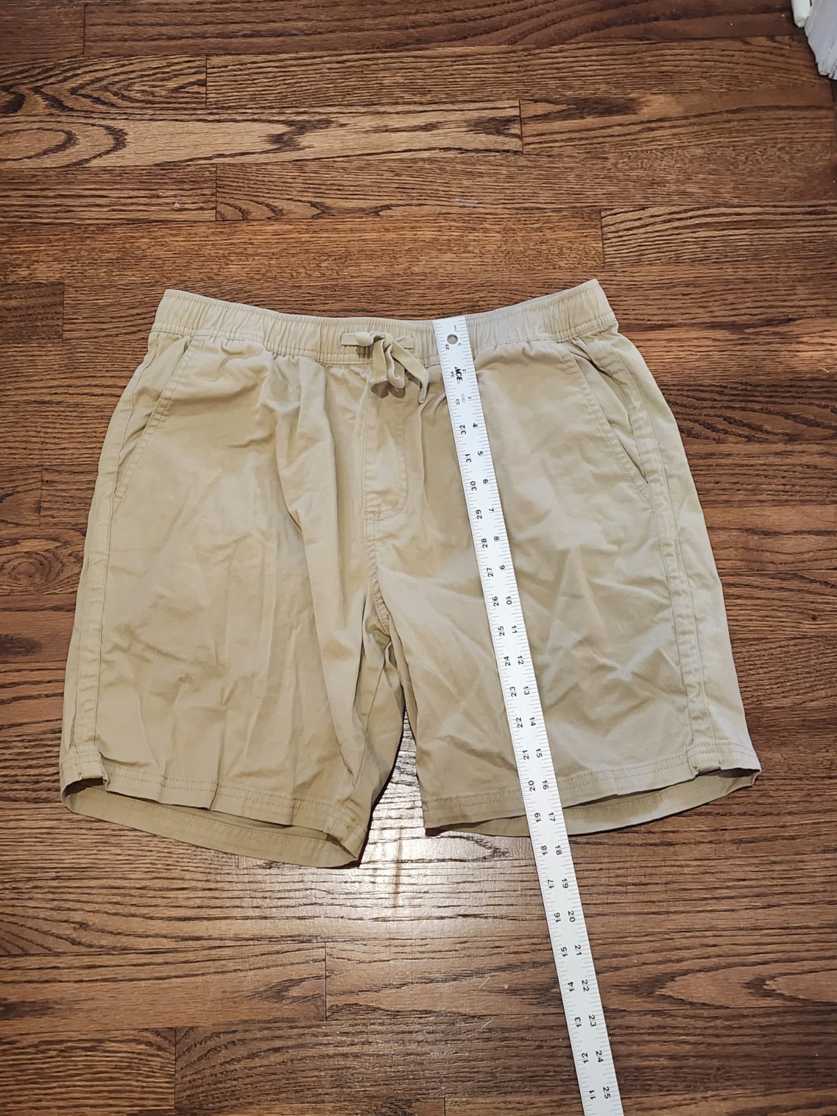 Katin Men’s M Khaki Cotton Drawstring Shorts Surf Casual Beach Style