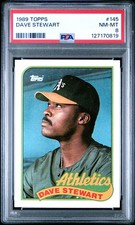 1989 TOPPS #145 DAVE STEWART PSA 8