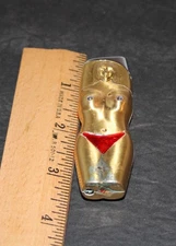 Adult Nude Lady cigarette cigar Lighter Needs Fuel Risque naked red bikini light