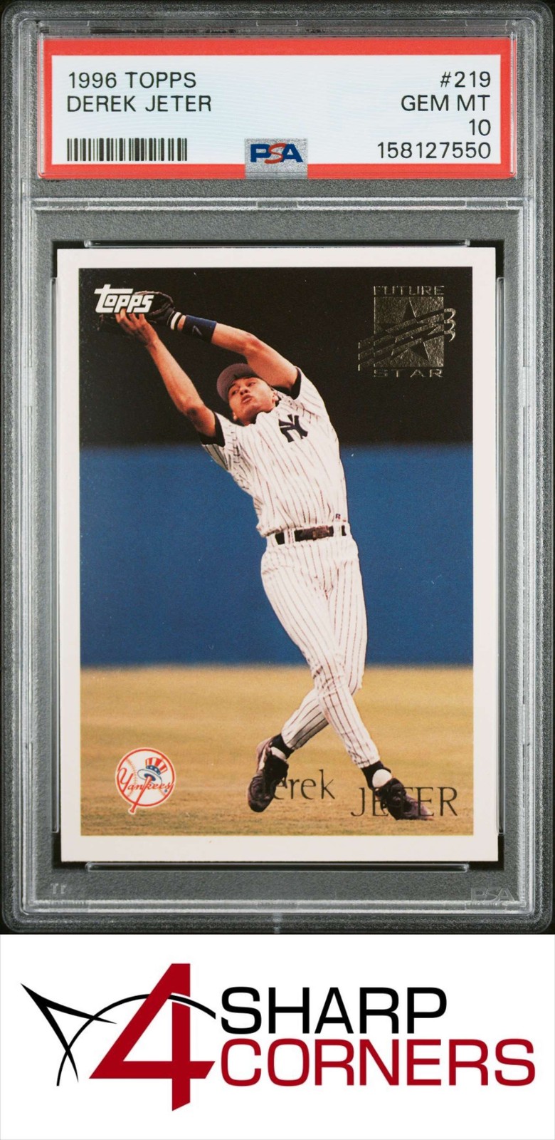 1996 TOPPS #219 DEREK JETER YANKEES HOF FUTURE STAR PSA 10