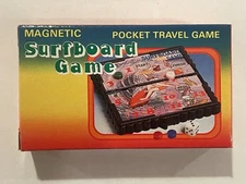 Vintage Mini Magnetic Travel Game Surfboard Theme Pocket Game