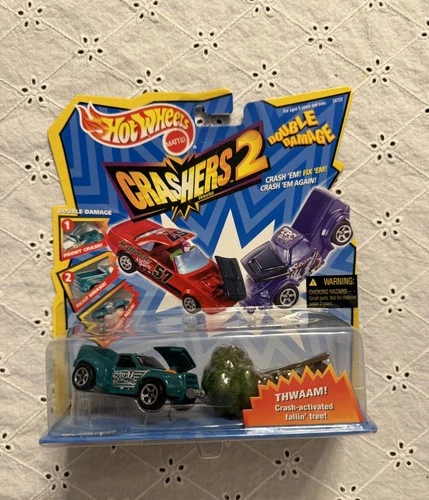 Vintage 1999 Hot Wheels Crashers 2 Double Damage Set Crunch Chief