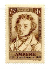 FRANCE  1936 STAMP TIMBRE YVERT ET TELLIER N° 310 " AMPERE 75c " NEUF xx TTB
