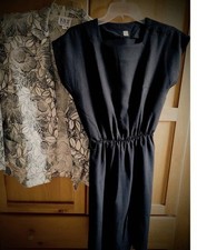 KHII, Little Black Dress & Jacket with Belt, Size 10, Excellent  vintage Cndt