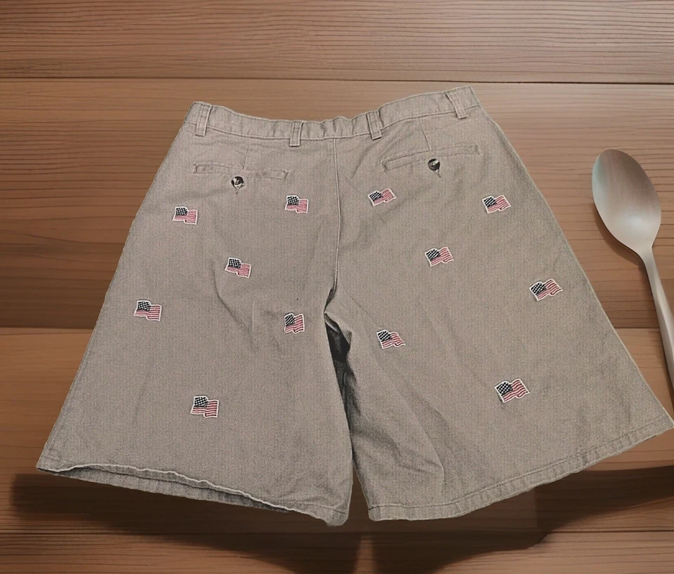 Pantalones Cortos para Caminar Barry Bricken All Over Bandera Americana 34 Estampado Algodón Ligero Desvanecimiento Foto 2 de 4