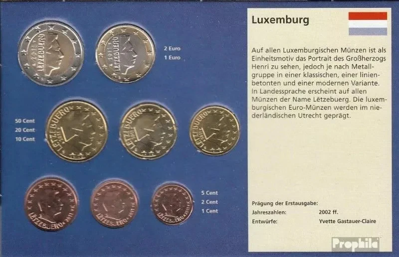 Serie Luxembourg 2011 de 1 ct à 2 Euros Neuves sous Euro-Set - Photo 1/1