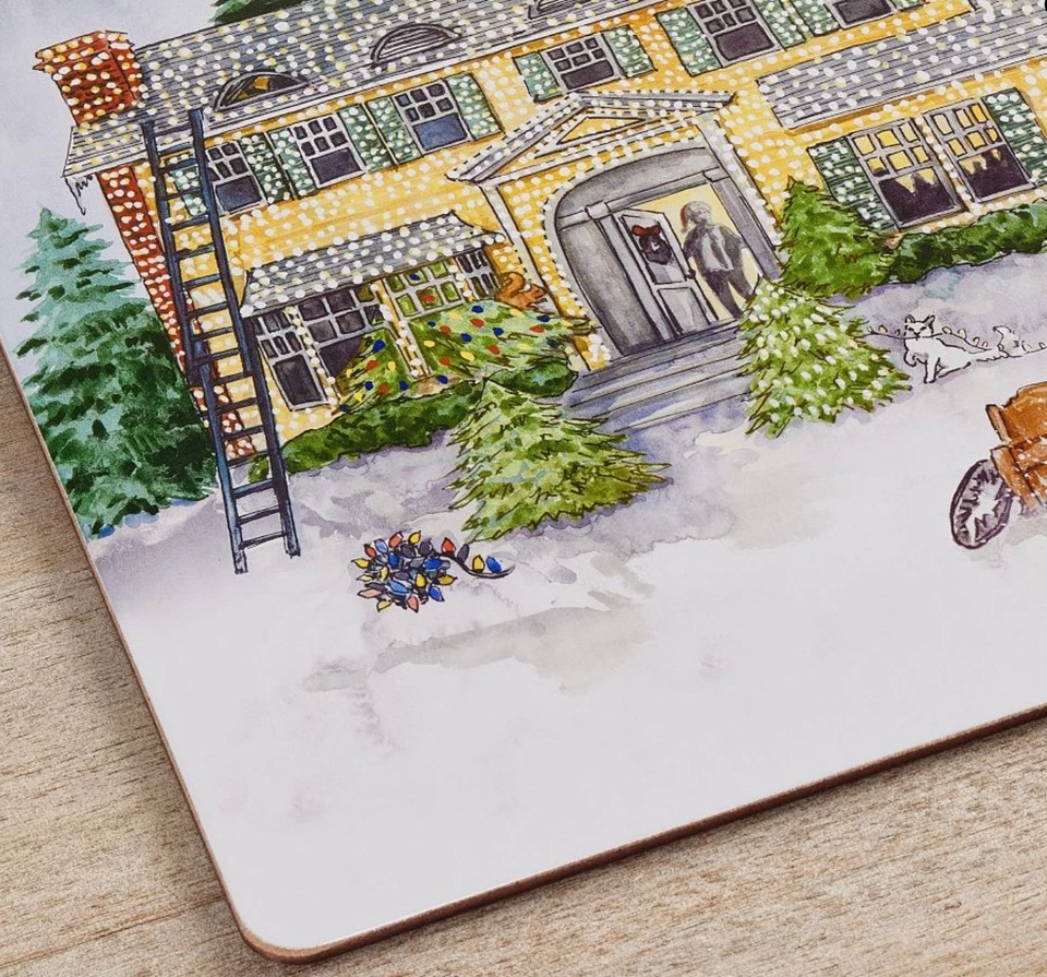 Pottery Barn National Lampoon Christmas Vacation Set Of 4 Placemats New SO NICE! - Image 2 of 4