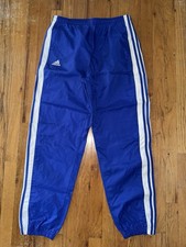 Vintage Adidas Nylon Pants Track Men s MEDIUM 80s Sweatpants Satin Shiny Retro