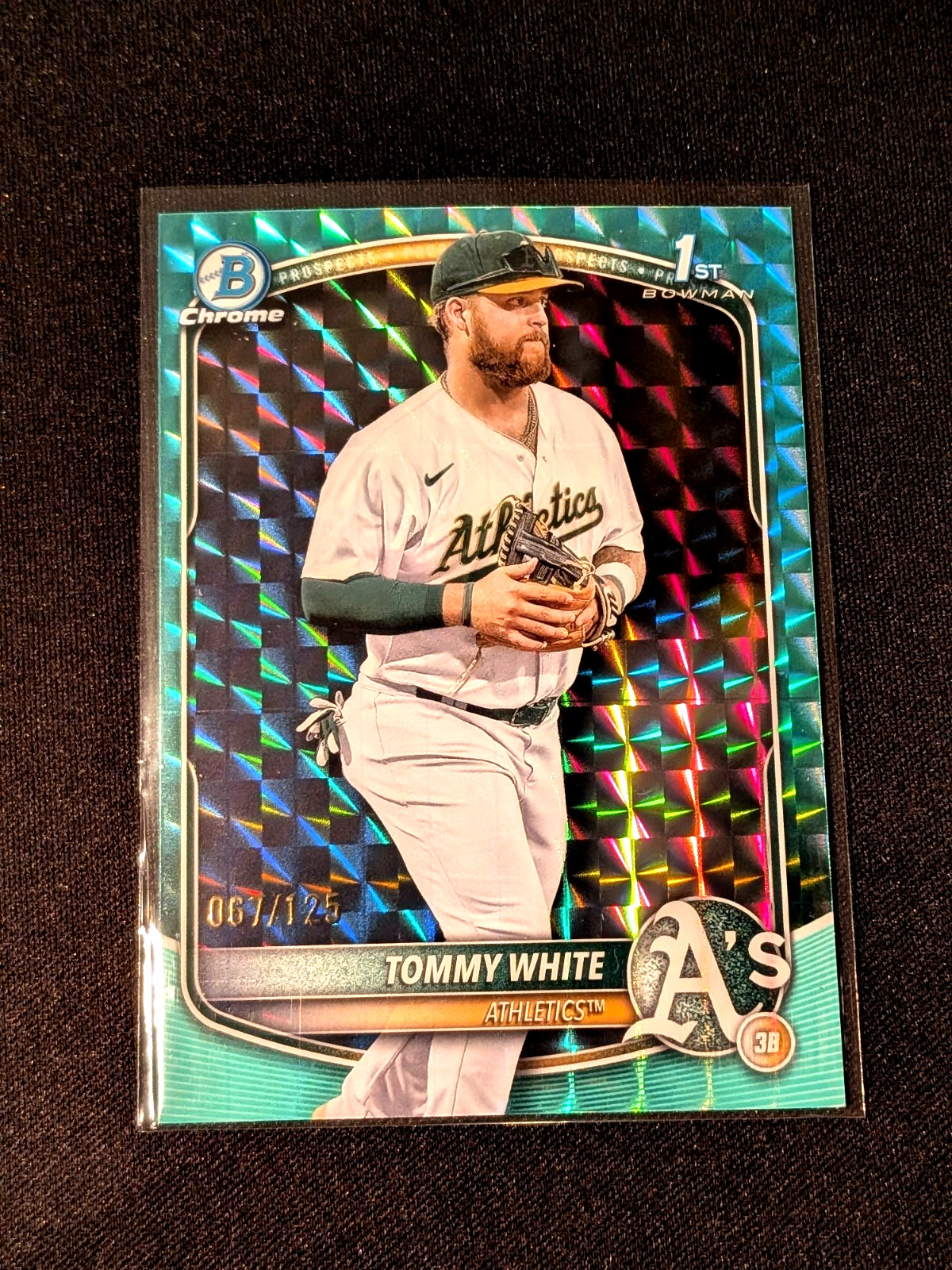 2025 Bowman Chrome Prospects Tommy White #BCP-251 Aqua Geometric Refractor /125