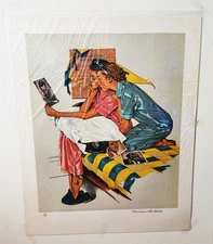 Norman Rockwell "Dreamboats" Hand Signed Ltd Edition Lithograph w/ Ettinger COA