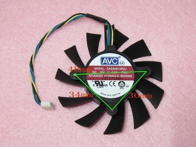Cooler Fan For   GTX 460 GTX 550Ti 560 DASA0815R2U 75mm Graphics Card *pz