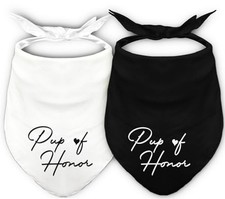 Pup of Honor Dog Bandanas, Engagement Gifts Dog Scarf 2 Packs, Wedding