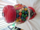 VINTAGE RED CAROUSEL GUMBALL MACHINE/FULL OF GUM/NO 89-B-055366 — photo 6