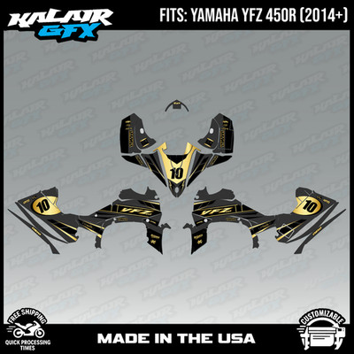 Graphics Kit for YAMAHA YFZ450 YFZ450R (2014+) Speed Series - Gold