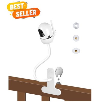 Durable Baby Monitor Clip with Adjustable Gooseneck - Fits Multiple Models