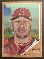Vernon Wells 2011 Topps Heritage Chrome Baseball /1962 Los Angeles Angels #C139