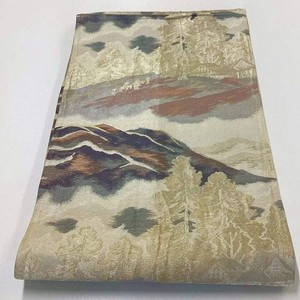 7299# Japanese Vintage Fukuro Obi Belt Kimono Fabric Silk Traditional